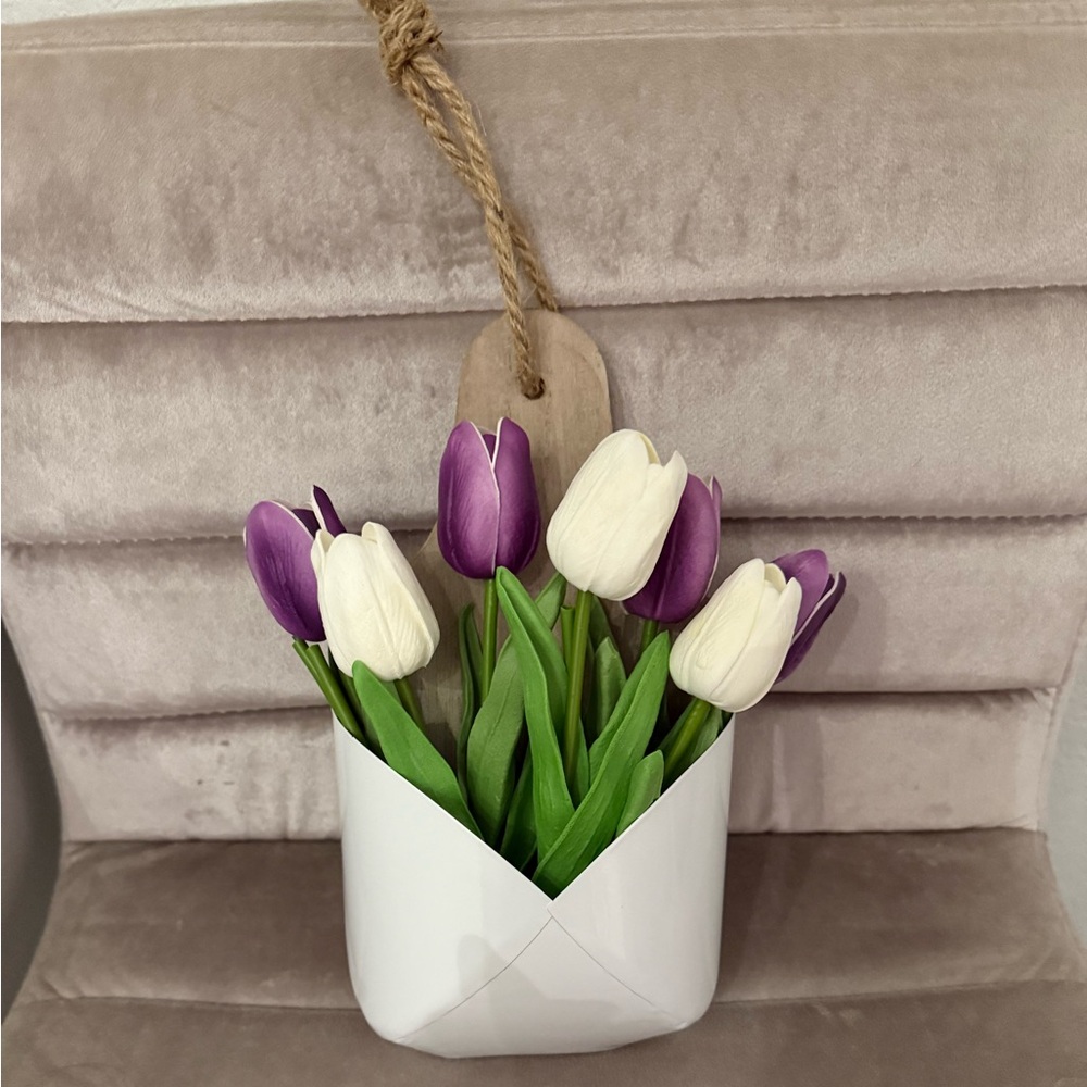 Wood and White Wall Hanging Mail Storage Decor